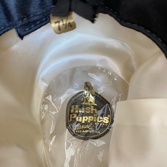 Vintage Hush Puppies Brown Suede Feather Trim Mens Hat size 7 1/4 - Picture 7 of 12